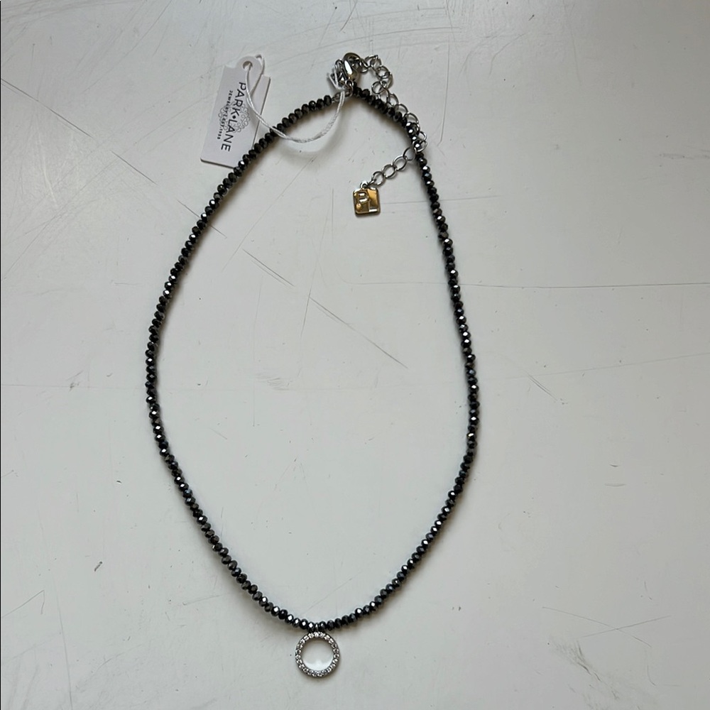 Park Lane Black and Silver Choker Necklace